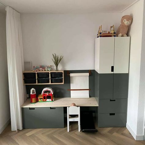 Small Playroom Design, Smastad Ikea Hack, Ikea Kids Room, Kids Room Accessories, Boy Toddler Bedroom, Living Room Playroom, Ikea Kids, Toddler Girl Room, Modern Kids Room