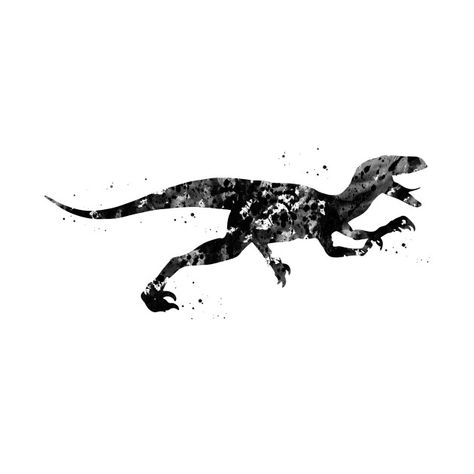 Raptor Tattoo Design, Cartoon Velociraptor Tattoo, Velociraptor Skeleton Tattoo, Raptor Tattoo, Velociraptor Illustration, Velociraptor Drawing, Velociraptor Tattoo, Velociraptor Silhouette, Feathered Velociraptor Art