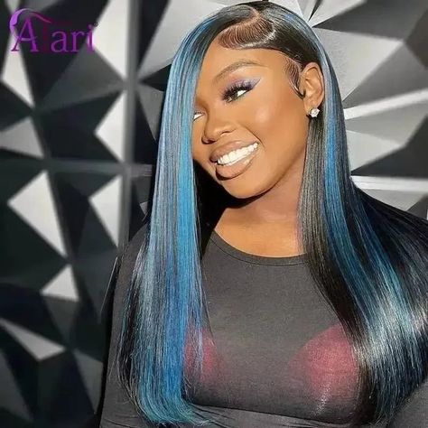 👉 Comment "Shop" order this item 👈 Highlight Blue 13x4 Lace Frontal Wig Brazilian Straight Human Hair Wig Transparent Lace Wig 5x5 Closure Lace Wig with Baby Hair 👇 Highlight Blue 13x4 Lace Frontal Wig Brazilian Straight Human Hair Wig Transparent Lace Wig 5x5 Closure Lace Wig with Baby Hair 100% Human Hair , high quality with factory price can be dyed , bleached , and restyled , best customer service , fast shipping , can make logo/label... l https://postdolphin.com/t/LQI1C Straight Human Hair Wig, Hair Highlight, Brazilian Straight Human Hair, Colors For Dark Skin, Blue Highlights, Frontal Wig, Logo Label, Human Hair Wig, Sew In