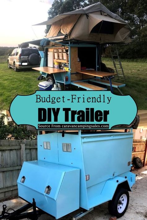 17 DIY Camper Trailer Ideas To Build Easily - DIYs Craftsy Diy Small Camper Trailer, Build Your Own Camper Trailer, Diy Mini Camper Trailer, Squaredrop Camper Diy, Mini Trailer Camper, Diy Camper Trailer Plans How To Build, Diy Camp Trailer, Diy Tent Trailer, Box Trailer Camper Conversion