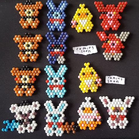 Fnaf Aquabeads, Aqua Bead Patterns, Waterbead Ideas, Danette's Designs Crafts, Aqua Beads Template, Aquabeads Patterns, Aquabeads Designs, Aqua Beads Patterns, Aqua Beads Ideas