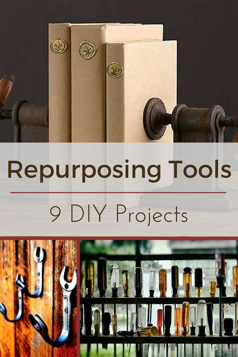 If you’ve shelved some old tools for newer models or inherited some extra tools, you can still put them to use in inventive ways. These creative DIY projects repurpose old tools in the most unique ways. Displaying Old Tools Ideas, Displaying Old Tools, Vintage Tools Repurposed, Upcycling Old Tools, Antique Tools Decor, Rustic Repurposed Items, Old Tools Repurposed, Old Wrenches Ideas, Repurpose Old Tools