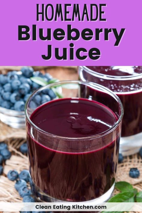 Blueberry Juice is a seasonal delight! It is made with just two main ingredients plus water. Make this easy fruit juice recipe using a blender or a food processor. Blueberry Juice Recipe, Wild Blueberry Recipes, Summer Fruit Juice, Blueberry Crumble Recipes, Fresh Juice Recipes, Fruit Juice Recipes, Blueberry Juice, Blueberry Crumble, Healthy Fruit