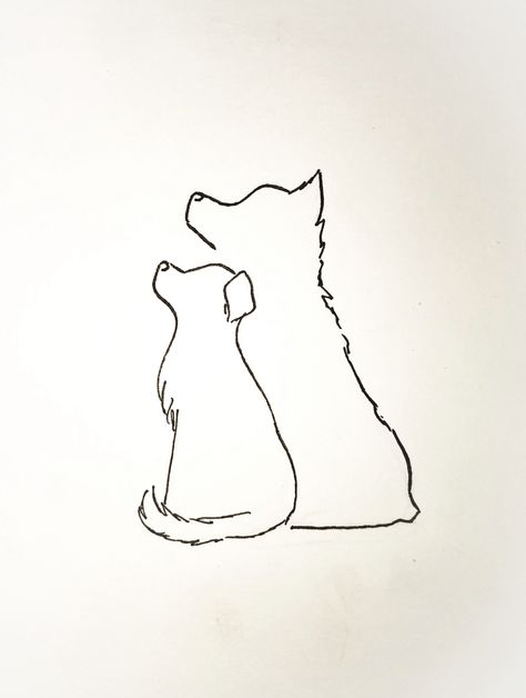 Outline Animal Tattoo, Tattoo Perro, Cricut Pictures, Groom Room, Husky Tattoo, Tattoo Silhouette, Cat And Dog Tattoo, Tatoo Dog, Small Dog Tattoos