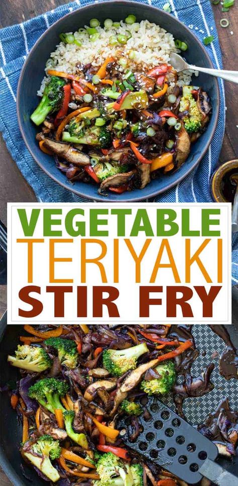 Looking to reduce waste and use leftover veggies in the fridge? This vegetable teriyaki stir fry is the perfect solution. Easy to make and huge on flavor! #vegetablerecipes #easyvegandinner Vegetable Teriyaki, Teriyaki Vegetables, Veggie Stir Fry Recipes, Stir Fry Greens, Leftover Veggies, Vegetable Stir Fry Recipe, Teriyaki Stir Fry, Homemade Stir Fry, Asian Stir Fry