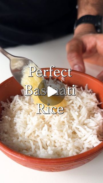 Karan Gokani on Instagram: "INDIAN 101: HOW TO COOK PERFECT BASMATI RICE, EVERY TIME 🍚🇮🇳

Today's recipe may seem basic, but it's one of the fundamentals of Indian cooking and something you'll be doing all the time. There are various ways to cook rice, this is my preferred method to make simple boiled rice. There are a couple of restaurant tips in here to make your rice fluffy and bright....

Stay tuned for two of my favourite South Indian rice recipes dropping in the next few days.

1 cup Basmati rice 
Approx 1.5 cups water 

1. Wash the rice till the water runs somewhat clear. 
2. Soak the rice for at least 20 minutes or up to an hour. 
3. Drain and place the rice in a pan and cover with water. The water should be about a knuckles height above the top of the rice. 
4. Bring to a boil How To Make Basmati Rice, Fluffy Rice How To Make, How To Cook Basmati Rice On The Stove, How To Cook Basmati Rice, Basmati Rice In Rice Cooker, Cocnut Rice, Boiled Rice Recipes, Ways To Cook Rice, Claypot Rice Recipe