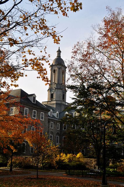 Old Main building during autumn at my Alma Mater - Penn State. Penn State College, We Are Penn State, State College Pa, Penn State Football, Pennsylvania State University, Penn State University, Bleed Blue, Dream College, Happy Valley