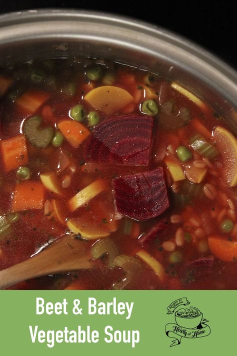 Barley Vegetable Soup, Easy Soups To Make, Vegetarian Main Dish, Cookbook Shelf, Beet Recipes, Vegetarian Main Dishes, Barley Soup, Soup Season, Easy Soup