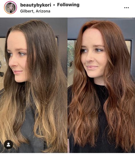 Auburn Hair For Neutral Skin Tone, Light Brown To Auburn Hair, Auburn Hair With Tan Skin, Light Auburn Brunette Hair, Light Brown Hair To Red, Red In Light Brown Hair, Red Brown Hair Pale Skin, Red Hair With Cool Skin Tone, Copper Semi Permanent Hair Color