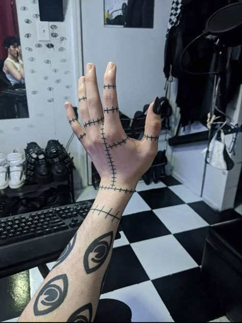 Emo Tattoos, Airplane Tattoos, Stitch Tattoo, Pretty Hand Tattoos, Sharpie Tattoos, Pen Tattoo, Hand Doodles, Hand Tats, Hand Drawings