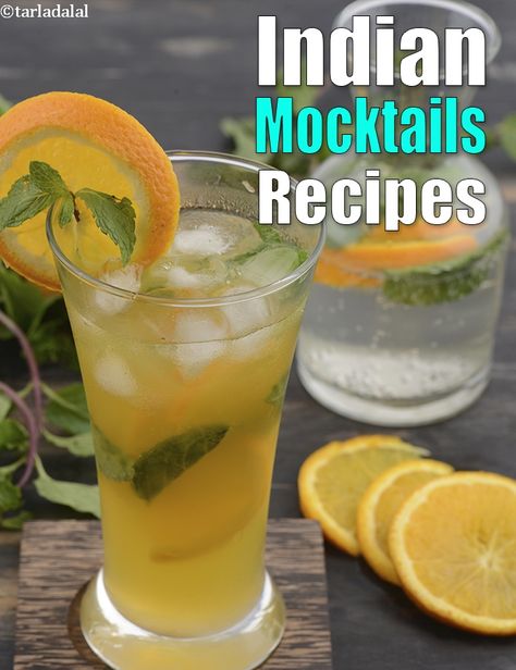 Orange Mojito, Guava Drink, Orange Drink, Lemonade Drink, Indian Drinks, Mocktail Recipes, Orange Drinks, Lemonade Drinks, Desi Food