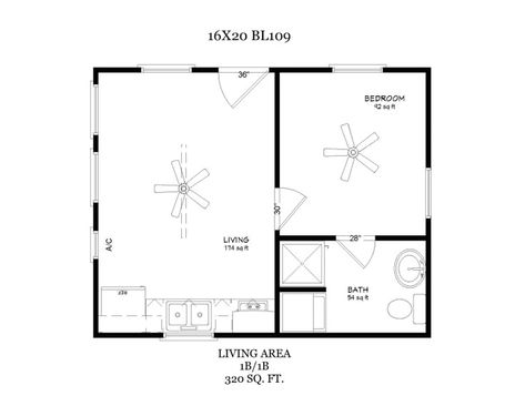 16x20 House Floor Plans 16x20 Cabin, Garage Adu, Garage Suite, Small Home Design, Basement Suite, Cabin Plans With Loft, Mountain Land, Inlaw Suite, Studio Floor Plans