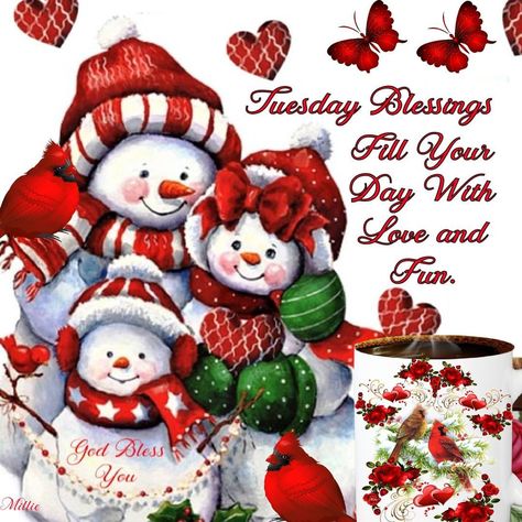 Snowman Family - Tuesday Blessings, Fill Your Day With Love And Fun tuesday blessings for christmas tuesday blessings tuesday tuesday christmas quotes tuesday quotes and sayings quotes Tuesday Christmas Quotes, Happy Tuesday Christmas Images, Tuesday Christmas, Happy Tuesday Pictures, Tuesday Pictures, Tuesday Quotes Good Morning, Tuesday Blessings, Best Christmas Wishes, New Year Wishes Images