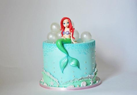 Simple Mermaid Birthday Cake, Simple Mermaid Cake, Gelatin Bubbles, Mermaid Birthday Cake, Little Mermaid Cake, Varna Bulgaria, Little Mermaid Cakes, Disney Princess Cake, Mermaid Birthday Cakes