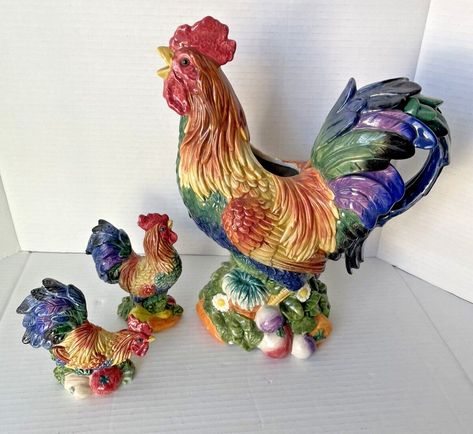 New! 3 PC SET FITZ & FLOYD COQ DU VILLAGE ROOSTER PITCHER WITH SALT & PEPPER SHAKERS was just added to eBay. Check it out! #eBay #eBaySeller Rooster Collectibles, Fitz And Floyd, Salt Pepper Shakers, Bread Crumbs, Salt Pepper, Salt And Pepper, Check It Out, Rooster, 3 Piece