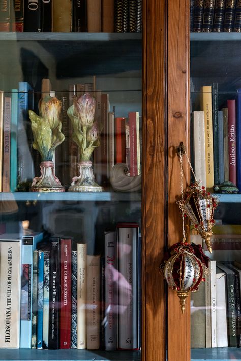 Maximalist House, Loretta Caponi, Italian Cottage, Cherry Wood Floors, Turquoise Tile, Mews House, Room Of One's Own, Victorian Terrace, Faux Finish