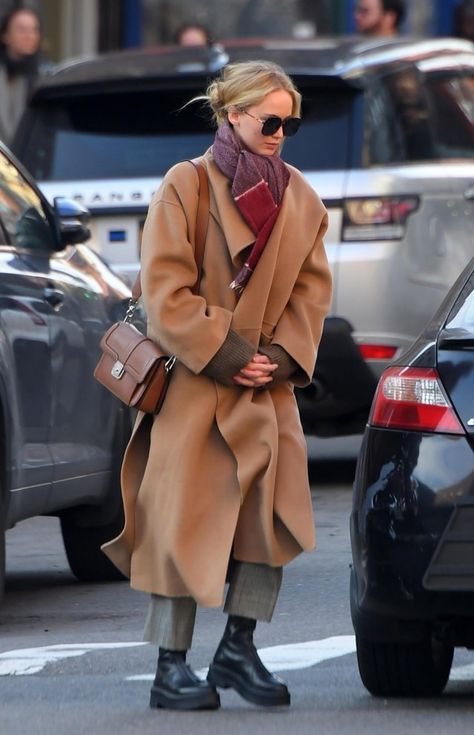 Hailey Bieber Has The Same Zipped Boot 1 Style From The Row As Jennifer Lawrence And Zoë Kravitz | British Vogue Row Boots, Jeniffer Lawrance, Mango Coats, Zoë Kravitz, Hailey Bieber Style, Leather Motorcycle Boots, Zoe Kravitz, Fashion Days, Style Boots