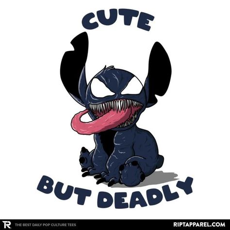 Cute But Deadly, Cartoon Paintings, Venom Shirt, Toothless And Stitch, Sublimation Gifts, Stitch Tattoo, Lilo And Stitch Quotes, Cute Animal Quotes, Armband Tattoos