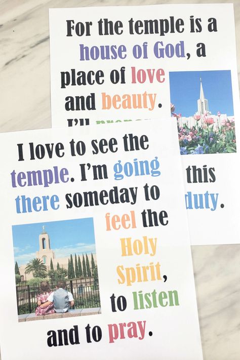 I Love To See The Temple Printable, 2023 New Testament Primary, Lds Book Of Mormon, Lds Primary Singing Time, Primary Singing Time Ideas, Songs Ideas, Flip Charts, Singing Time Ideas, Primary Program