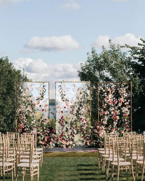 floral acrylic wedding backdrop ideas Wedding Privacy Screen, Garden Wedding Ideas Indoor, Floral Backdrops For Weddings, Floral Backdrop Wedding Receptions, Backdrop For Ceremony, Wall Covering Wedding, Wedding Alter Background, Wedding Decorations Flowers Backdrops, Tapestry Wedding Backdrop