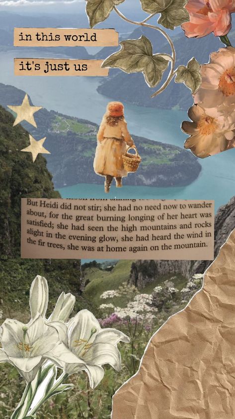 Heidi Heidi Astethic, Heidi Core Aesthetic, Heidi Core, Heidi Wallpaper Aesthetic, Heidi Book Aesthetic, Heidi Aesthetic, Heidi Cartoon Wallpaper, Heidi Book Illustrations, Heidi Of The Alps