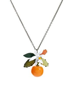 This is so beautiful. Bletchley Park, Orange Accessories, Orange Jewelry, Les Nereides, Orange Necklace, Fantasy Jewelry, Orange Blossom, Latest Clothes, Clothes Accessories