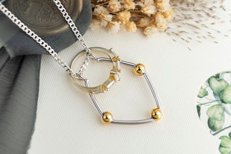 Ring Saver Necklace, Nurse Wedding, Necklace Ring Holder, Gifts For Pregnant Women, Nurse Jewelry, Gift For Doctor, Ring Holder Necklace, Duo Tone, Ring Holder Wedding