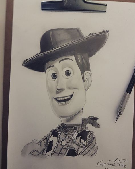 Toy Story Sketches Drawing, Woody Toy Story Drawing, Toy Story Drawings, Woody Drawing, Potrait Painting, Colored Pencil Art Projects, Disney Drawings Sketches, Story Drawing, Caricature Sketch