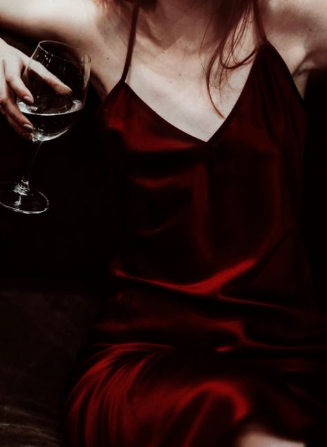 Dinner Night, Red Dress, A Woman, Wine, Red