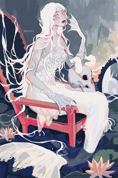 Mermaids And Mermen, White Lily, Mermaid Art, 영감을 주는 캐릭터, Coven, Creature Art, Fantasy Character Design, Fantasy Creatures, Mythical Creatures