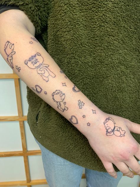 Bears Tattoo, Bears Cartoon, Illustrative Tattoo, Tattoo Cute, Bear Tattoo, Kawaii Cartoon, Tattoo Outline, A Tattoo, Cute Kawaii