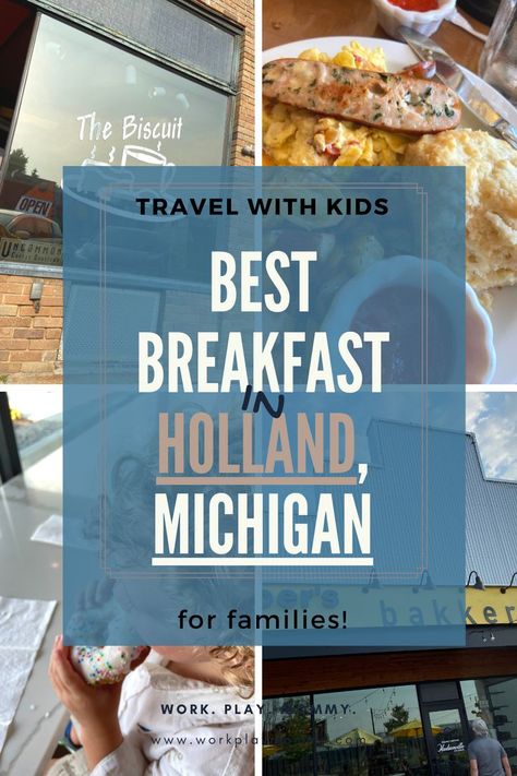 Great places for breakfast in Holland, Michigan. Enjoying a family weekend retreat, a fall trip to Michigan, or a summer vacation? Looking for a delicious breakfast for your family? Try one of these family breakfast spots for your Holland, Michigan getaway. #travelwithkids #travelwithtoddlers #breakfastspots #hollandmichigan Holland Michigan Restaurants, Michigan Travel Destinations, South Haven Michigan, Breakfast Places, Michigan Vacations, Holland Michigan, Family Breakfast, Family Vacay, Family Weekend