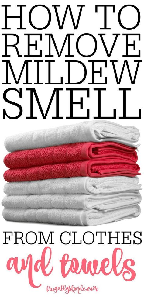 Do your clothes smell of mold and mildew? Check out this simple tip on how to remove mildew smell from clothes and towels. Hint: It only takes 1 ingredient! Homemade Toilet Cleaner, Clean Baking Pans, Deep Cleaning Hacks, Cleaning Painted Walls, Glass Cooktop, Deep Cleaning Tips, Mildew Smell, Laundry Hacks, Clean Dishwasher