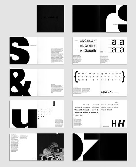 Univers Font, Fonts For Business, Typography Book Layout, Design De Configuration, Mises En Page Design Graphique, Typography Book, Editorial Design Layout, Page Layout Design, 타이포그래피 포스터 디자인