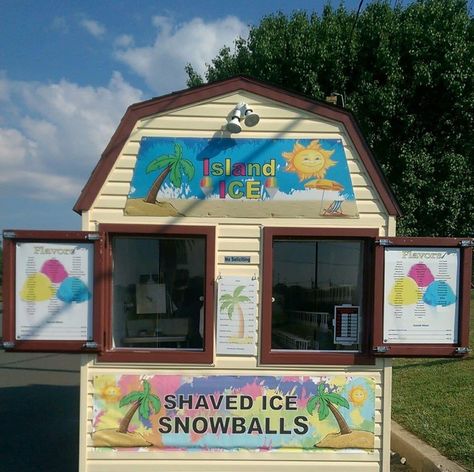 Snowcone Stand Ideas, Shaved Ice Stand, Shave Ice Stand, Snowcone Stand, Snowball Stand, Snow Cones Recipes, Shaved Ice Syrup, Snow Maker, Snow Cone Stand