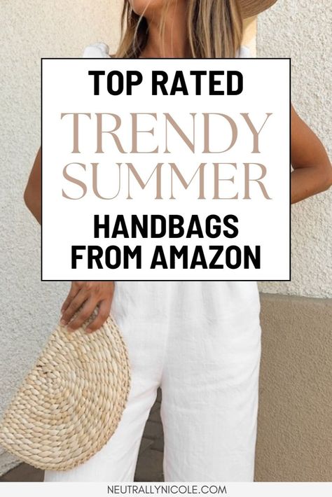 Get ready for summer adventures with these chic beach bags on Amazon! From oversized totes to trendy straw bags, discover the perfect summer bags to complete your look. Summer Purses 2024, Bags On Amazon, Summer Purse, Rattan Handbags, Purse Trends, Summer Purses, Summer Handbags, Beachy Boho, The Best Summer