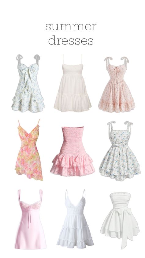 The perfect summer dresses Cotillion Dresses, Preppy Summer Outfits, Trendy Outfits For Teens, Short Summer Dresses, Cute Preppy Outfits, Cute Comfy Outfits, Cute Summer Dresses, Simple Trendy Outfits, Cute Everyday Outfits