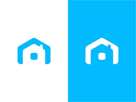 Smart Home Icon by Eugene on Dribbble Home Services Logo, Smart Home Logo Design, Home Improvement Logo, Smart Home Logo, Minimal House Logo Design, Software House Logo, House Logo Icon, Property Logo Design, Logo Design App