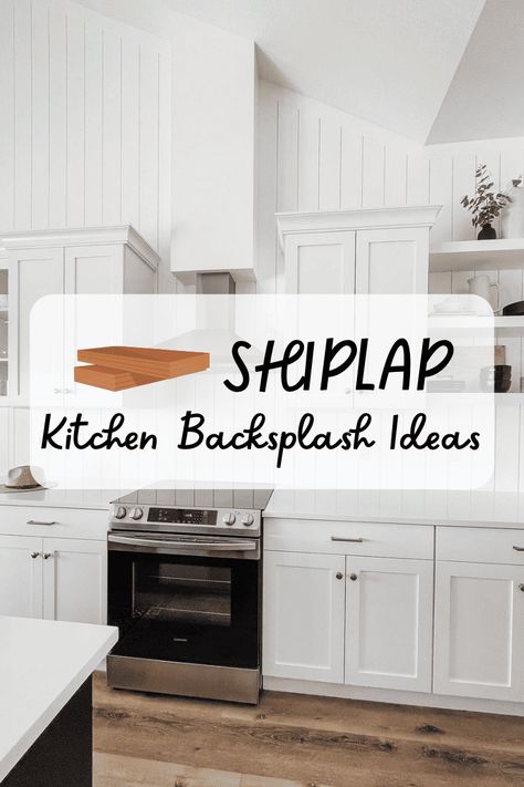 When it comes to unexpected kitchen backsplash ideas, a shiplap kitchen backsplash is a unique home design statement you are bound to love. What is it about Shiplap Kitchen Backsplash, Shiplap Backsplash Kitchen, Modern Farmhouse Kitchen Backsplash, Farmhouse Kitchen Backsplash Ideas, Wood Kitchen Backsplash, Backsplash Kitchen Ideas, Black Shiplap, Backsplash With White Cabinets, Vertical Shiplap