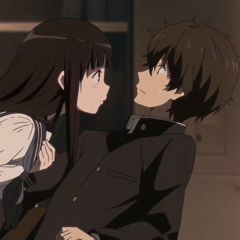 chitanda and oreki Bf Gf Anime Pfp, Bf And Gf Profile Pic, Anime Gf Bf Wallpaper, Bf And Gf Anime Pics, Pfp For Bf And Gf, Anime Bf And Gf Matching Pfp, Bf And Gf Anime Pfp, Short Gf And Tall Bf Anime, Matching Pfp Couple Gf Bf