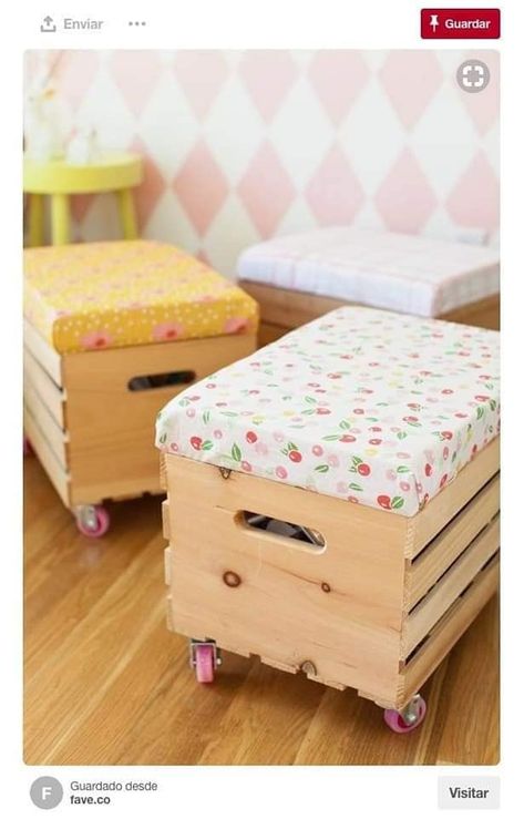 Wood Crates, California Dreaming, Big News, Room Organization, Pallet Furniture, Furniture Projects, Pallet Diy, Diy Storage, Kids Furniture