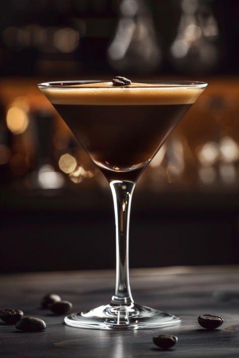 Delicious Rum Espresso Martini Recipe #cocktails #cocktailrecipes Rum Espresso Martini, Expresso Martinis, Espresso Martini Aesthetic, Espresso Martini Ingredients, Cocktail Prints, Espresso Martini Recipe, Brown Cocktail, Good Rum, Coffee Aroma