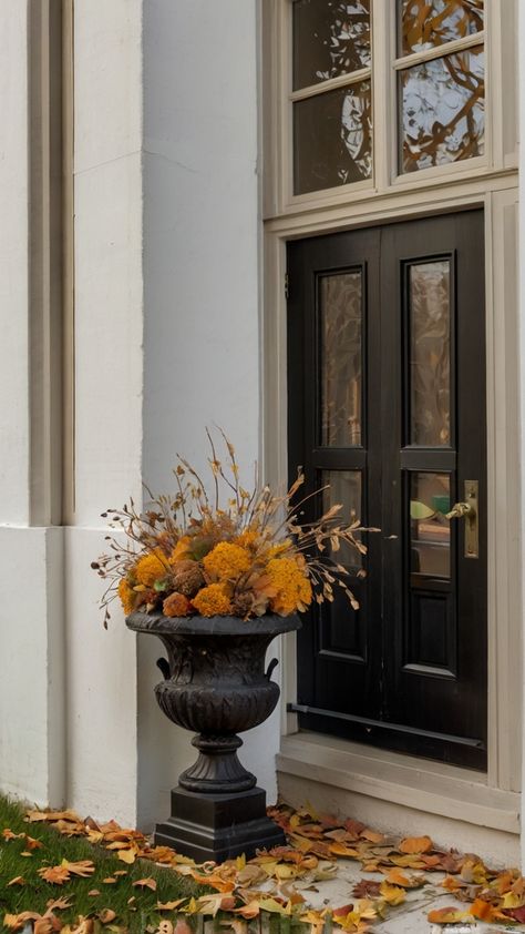 Add a touch of Thanksgiving charm to your outdoor space with these beautiful urn planters! Filled with fall foliage, pumpkins, and seasonal accents, these planters bring warmth and elegance to any entrance or patio. Get inspired by this decor idea and explore our tagged Amazon bestseller items, which offer similar looks to help you create a festive fall welcome for your home! Front Door Pots, Fall Pots, Elegant Thanksgiving, Thanksgiving Decor Ideas, Urn Planters, Pumpkin Decor, Thanksgiving Decor, Decor Idea, Fall Foliage