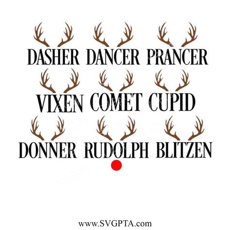 Santa's Reindeer SVG, Christmas SVG, Rudolph SVG, #ChristmasSVG #Cricut #DigitalDownload #RudolphSVG #Santa'sReindeerSVG - 3 Check more at https://svgpta.com/santas-reindeer-svg-christmas-svg-rudolph-svg/ Rudolph Svg, Craft Cricut, Cricut Stickers, Reindeer Svg, Santa's Reindeer, Christmas Crafts To Make, 2024 Christmas, Library Decor, Wallpaper Iphone Christmas