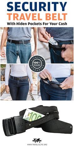 Keep your emergency cash, a copy of your Passport, your credit cards, and even your hotel key safe from pickpockets inside this security travel belt, the last place a thief would look. Unlike other security apparel where the pockets are in hard to reach p Bulletproof Clothing, Security Belt, Hidden Doors, Hide Money, Travel Security, Travel Belt, Key Safe, Hidden Compartments, Travel Tech