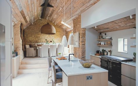 Cotswold Extension, White Sitting Room, Windows Interior, Cotswold Cottage, Cottage Windows, Barn Kitchen, Wooden Cottage, Rustic Modern Kitchen, Living Room Design Inspiration