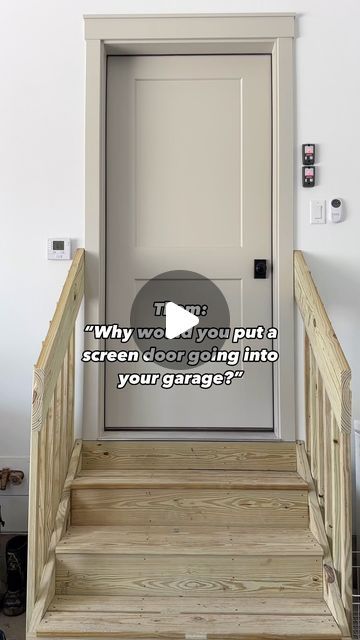 Screen Door Garage, Mudroom Door To Garage, Garage Entry Door, Garage Screen Door, Retractable Screen Door, Retractable Screen, Attached Garage, We Watch, Screen Door