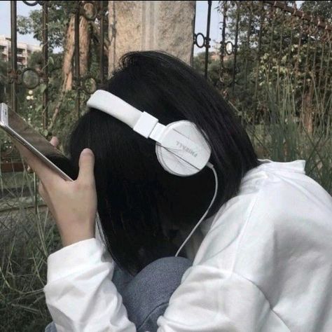 A Woman, Headphones