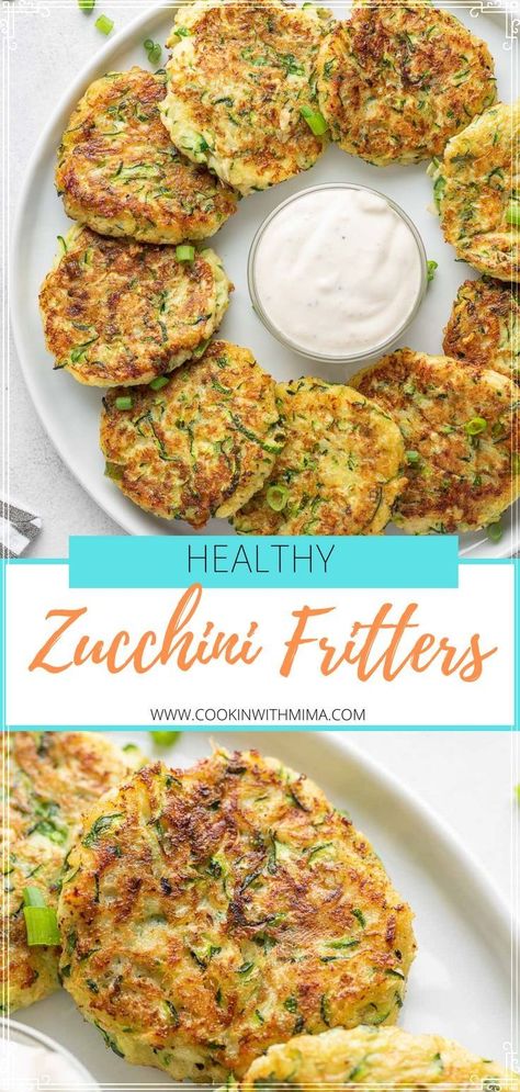 Made with less than 10 ingredients, these crispy Zucchini Fritters are so easy to make and are absolutely delicious! You won’t believe how we turn zucchini into crispy, golden patties that kids will love. They won’t even realize they’re eating veggies! Serve them on their own or as a side to chicken, salmon, or steak! Zucchini Patties Healthy, Zucchini Patties Recipes, Crispy Zucchini Fritters, Chicken Zucchini Recipes, Baked Zucchini Fritters, Eating Veggies, Crispy Zucchini, Zucchini Patties, Zucchini Fritters Recipe