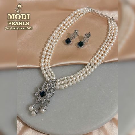 ❤️‍🔥 Stunning ❤️‍🔥 Three Layered Western Necklace ❤️‍🔥 Blue Stone ❤️‍🔥 Real Pearls ✅ with Certificate ✅ & Guarantee ✅ . . . . #mumbaijewellery #indowesternjewellery #modipearls #hyderabadjewellery #hyderabadipearls #pearljewelry #silverjewellery #925silver Necklace Blue Stone, Western Necklace, Real Pearls, Necklace Blue, Blue Stone, Stone, Blue, Quick Saves